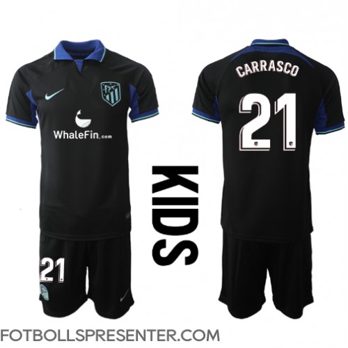 Atletico Madrid Yannick Carrasco #21 Bortatröja Barn 2022-23 Kortärmad (+ korta byxor)